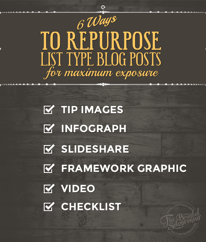 6 Ways to Repurpose List Type Blog Posts For Maximum Brand Exposure